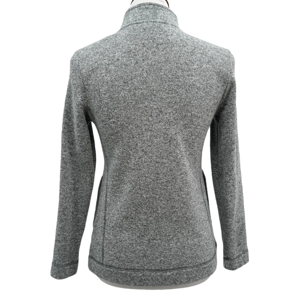 T By Talbots Grey Heathered Button Up Sweatshirt … - image 3